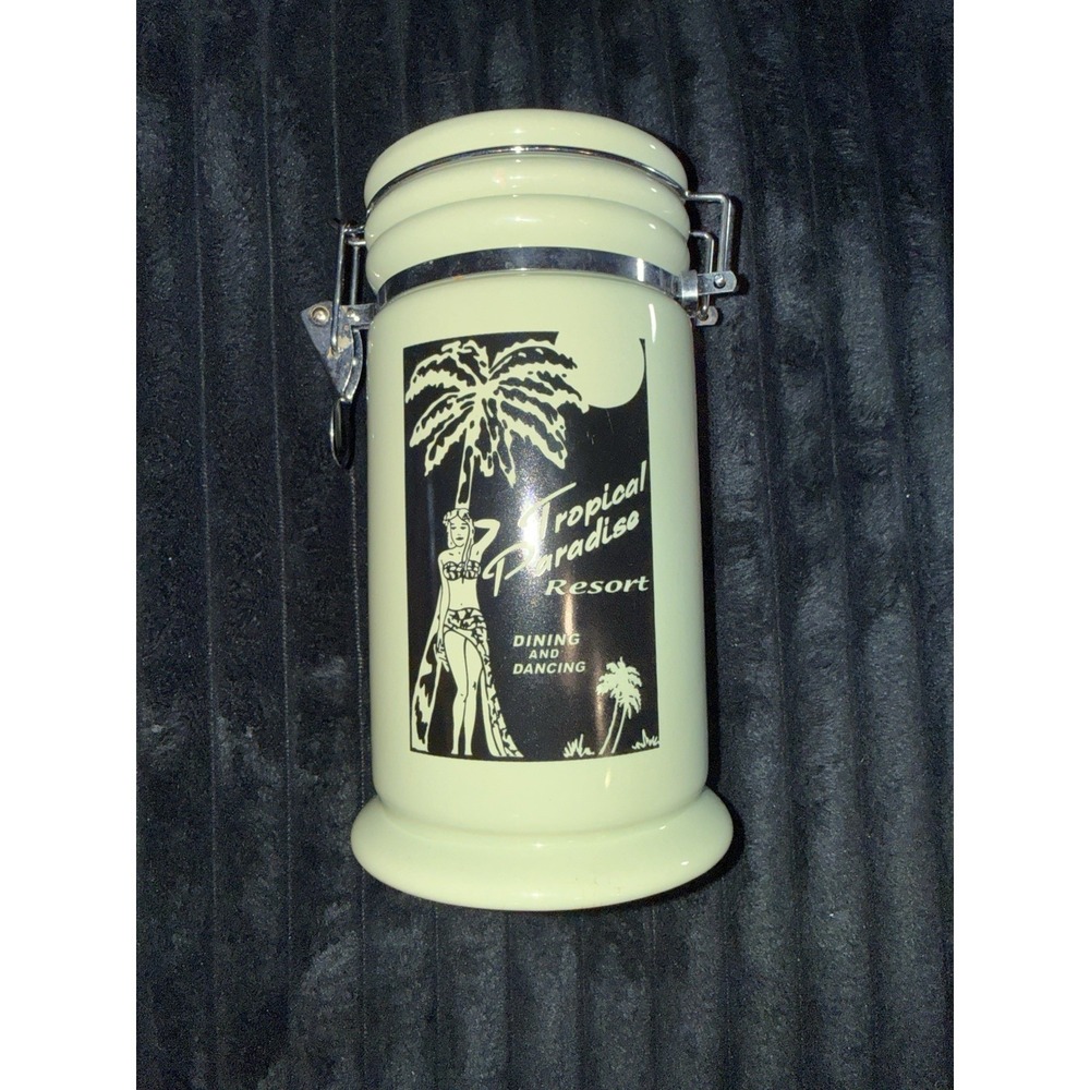 California Pantry Tropical Paradise‎ Resort Dine & Dance  Retro Art Canister
